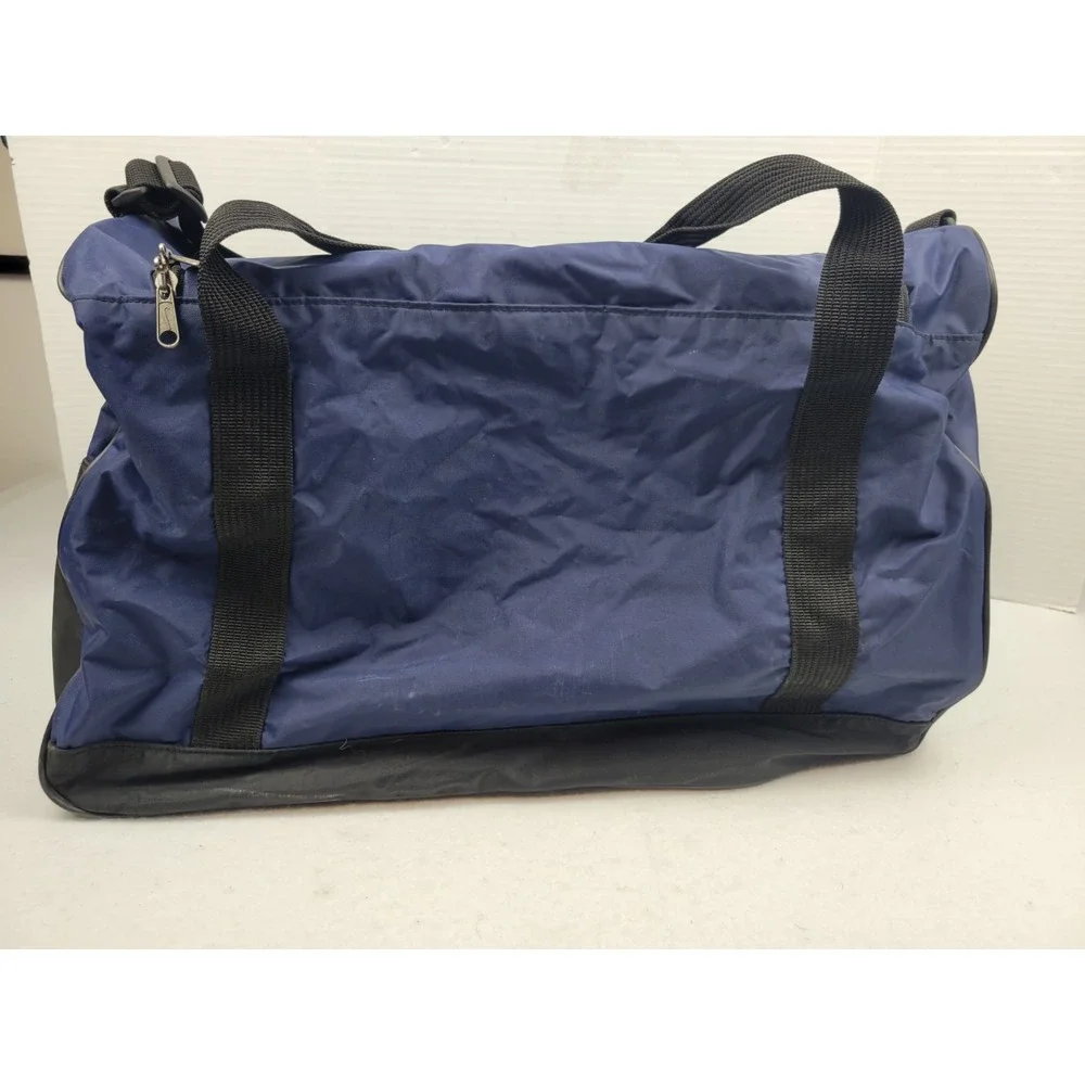 Vintage Nike Duffle Bag Blue Embroidered Center‎ Swoosh 90s Y2K Shoulder Strap